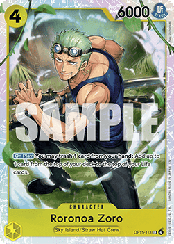 Roronoa Zoro (OP15-113) (V.1) OP15 Super Rare Excellent Englisch