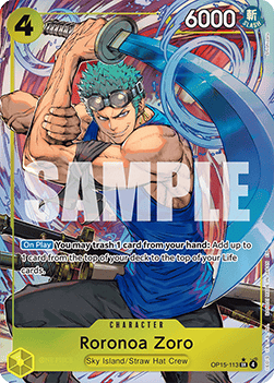 Roronoa Zoro (OP15-113) (V.2) OP15 Alternate Art Near Mint Englisch