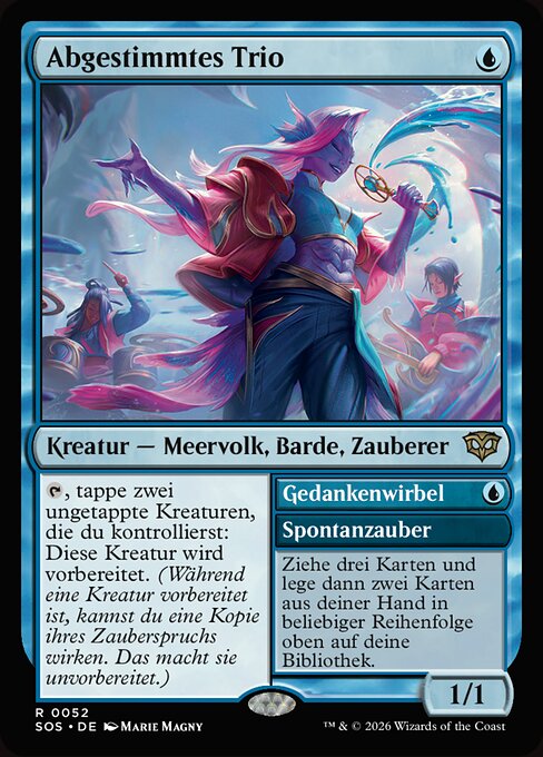 Abgestimmtes Trio // Gedankenwirbel SOS-52 Rare Near Mint Deutsch Foil