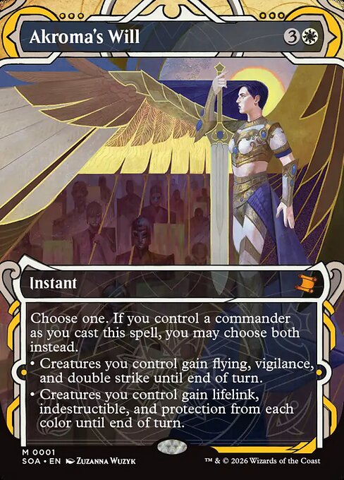 Akroma's Will (V.1) SOA-1 Mythic Near Mint Englisch