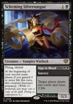 Scheming Silvertongue // Sign in Blood SOS-99 Rare Near Mint Englisch Foil