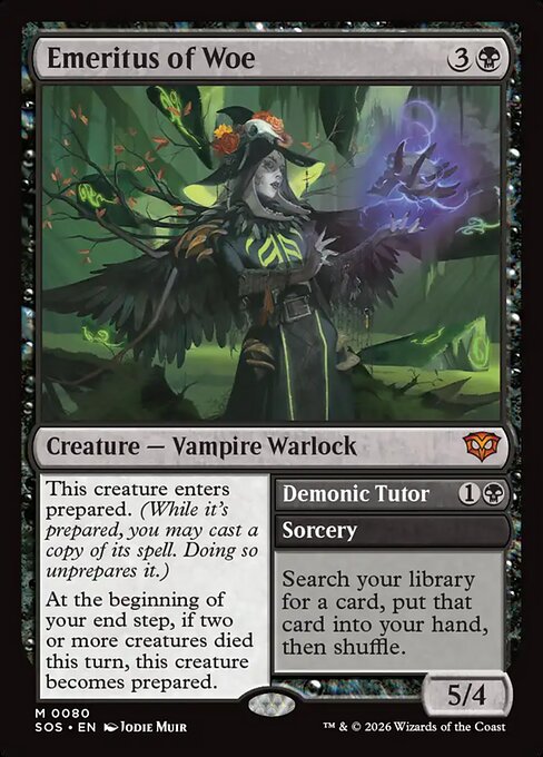 Emeritus of Woe // Demonic Tutor SOS-80 Mythic Near Mint Englisch