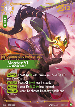 Master Yi, Unstoppable UNL-059 Epic Near Mint Englisch Foil