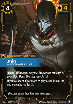 Jhin, Meticulous Killer UNL-089 Epic Near Mint Englisch Foil