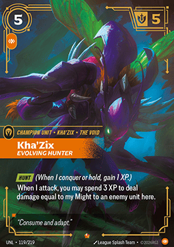Kha'Zix, Evolving Hunter UNL-119 Epic Near Mint Englisch Foil