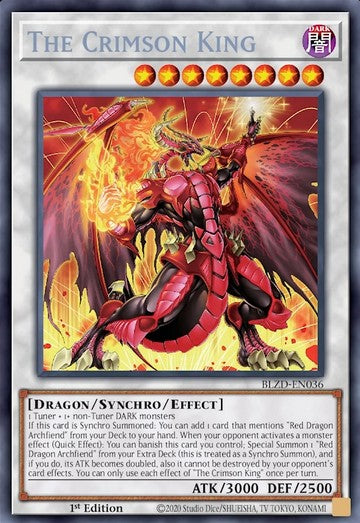 Der blutrote König BLZD-DE036 Secret Rare Excellent Deutsch 1. Auflage