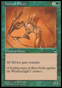 Horned Sliver TP- Uncommon Light Played Englisch