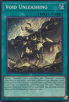 Void Unleashing BLGG-EN025 Secret Rare Near Mint Englisch 1. Auflage