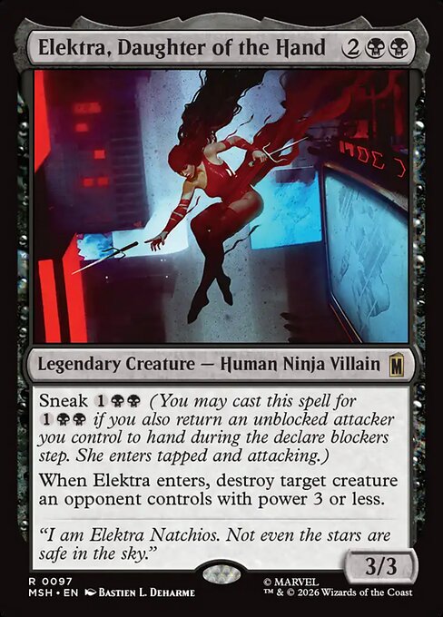 Elektra, Daughter of the Hand MSH-97 Rare Near Mint Englisch Foil