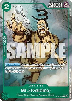 Mr.3(Galdino) (ST30-014) (V.2) ST30 Alternate Art Near Mint Englisch
