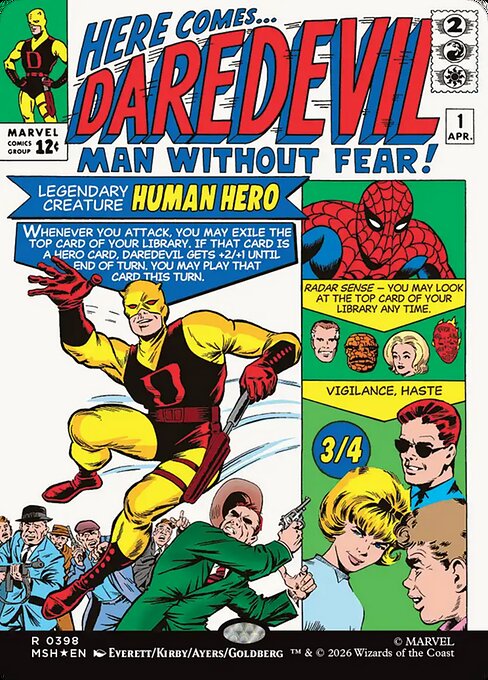 Daredevil, Man Without Fear (V.3) XMSH-398 Rare Near Mint Englisch Foil