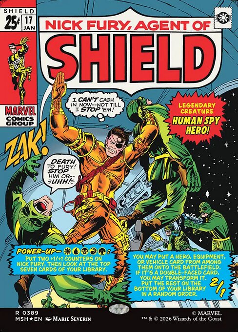 Nick Fury, Agent of S.H.I.E.L.D. (V.2) XMSH-389 Rare Near Mint Englisch Foil