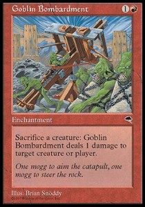 Goblin Bombardment TP- Uncommon Light Played Englisch