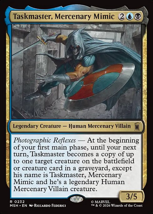 Taskmaster, Mercenary Mimic MSH-232 Rare Near Mint Englisch Foil
