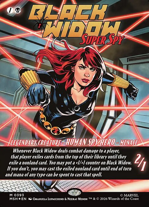 Black Widow, Super Spy (V.3) XMSH-393 Mythic Near Mint Englisch Foil