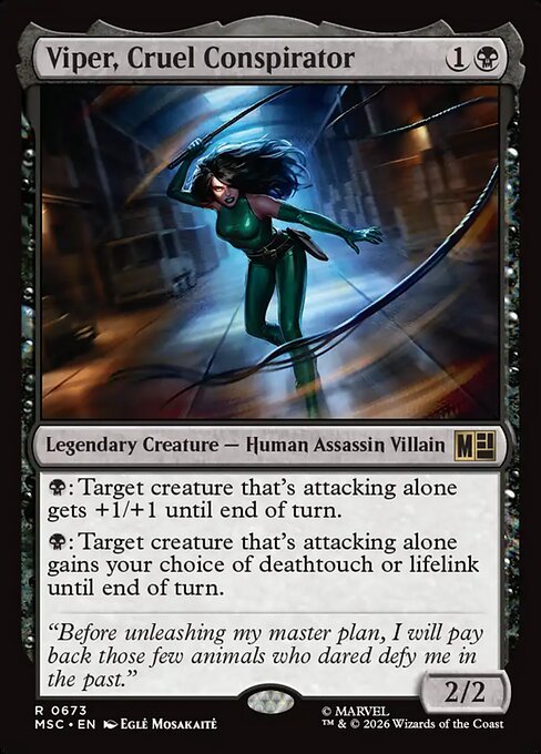 Viper, Cruel Conspirator XMSC-673 Rare Near Mint Englisch Foil