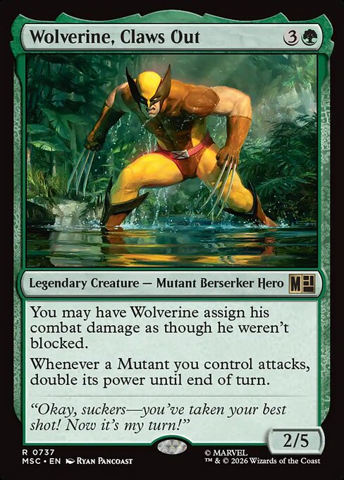 Wolverine, Claws Out XMSC-737 Rare Near Mint Englisch Foil