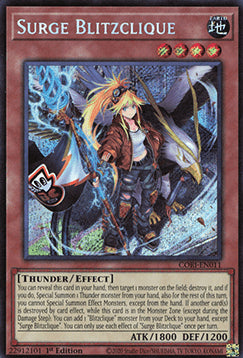 Stoß Blitzclique CORI-DE011 Secret Rare NM Deutsch 1. Auflage