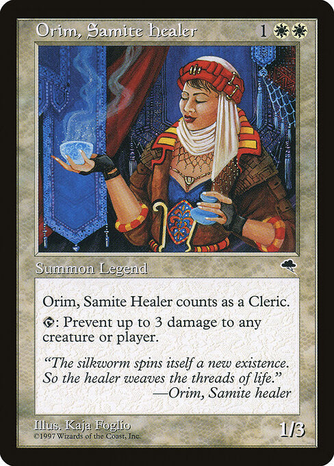 Orim, Samite Healer TP- Rare Light Played Englisch