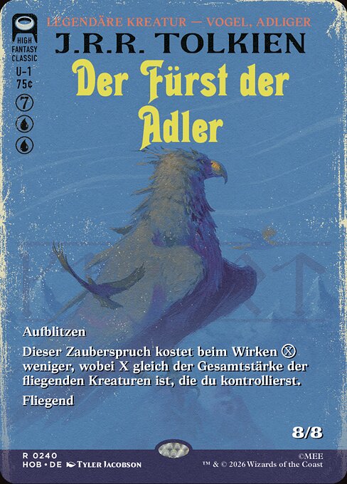 Der Fürst der Adler XHOB-240 Rare Near Mint Deutsch