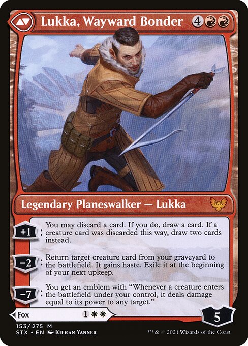 Mila, Crafty Companion // Lukka, Wayward Bonder - Back Face