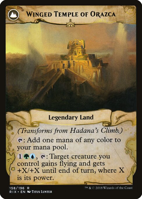 Hadana's Climb // Winged Temple of Orazca - Back Face