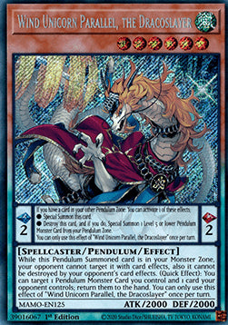 Wind-Einhorn Parallel, der Drachobezwinger MAMO-DE125 Secret Rare Near Mint Deutsch 1. Auflage