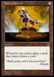 Horn of Greed STH- Rare Light Played Englisch