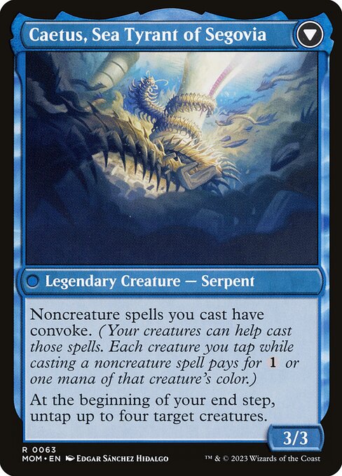 Invasion of Segovia // Caetus, Sea Tyrant of Segovia - Back Face