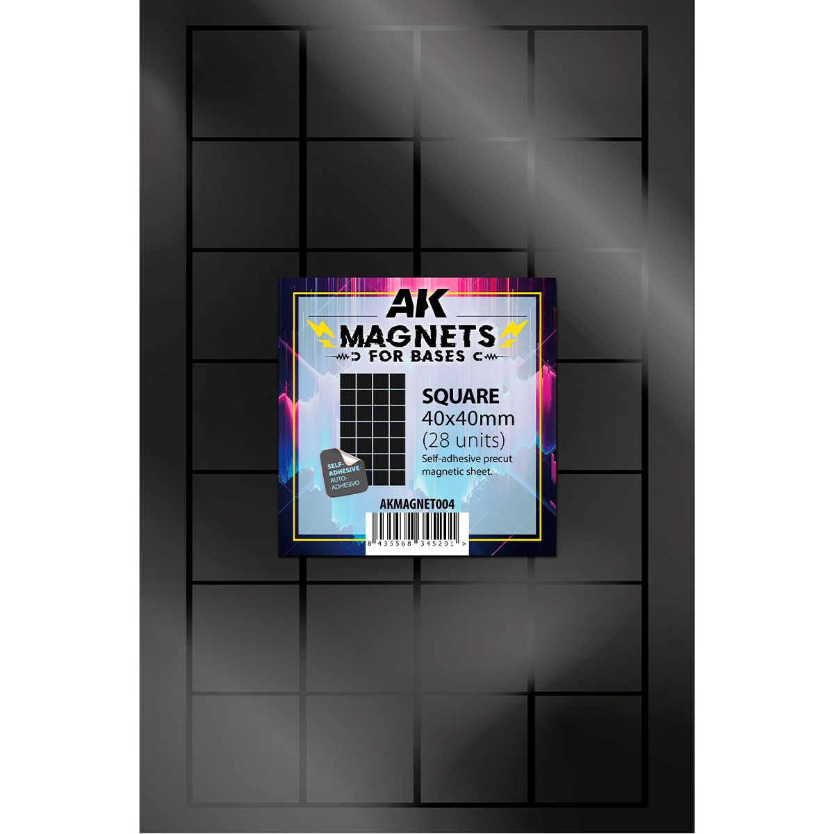 AK Interactive Magnets for Bases SQUARE/CUADRADO 40 X 40 - 28 unid