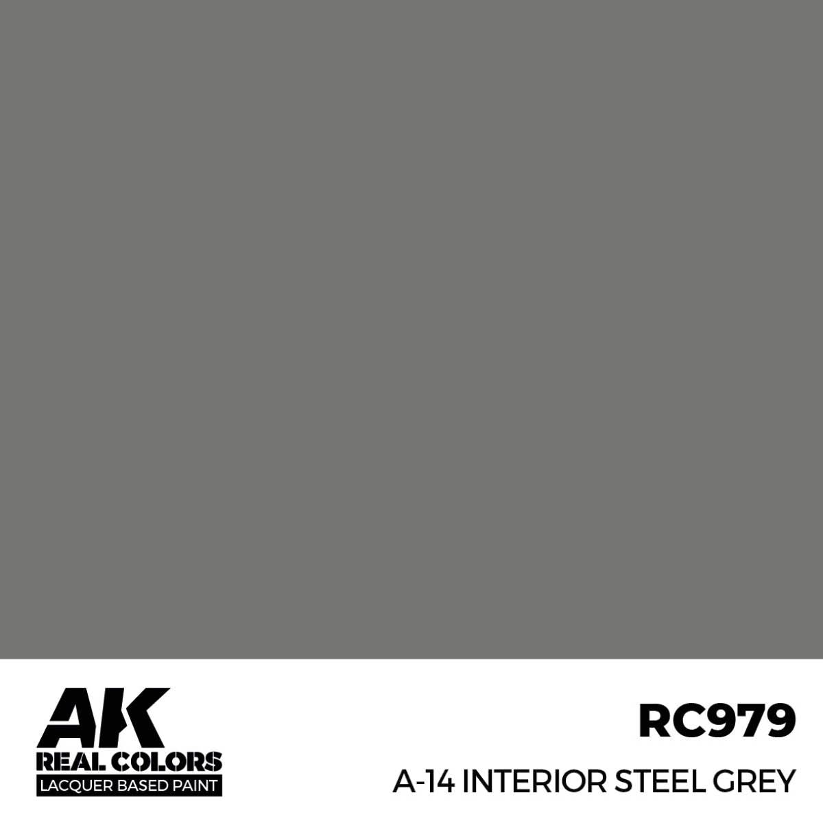 AK Interactive REAL COLORS A-14 Interior Steel Grey 17 ml.