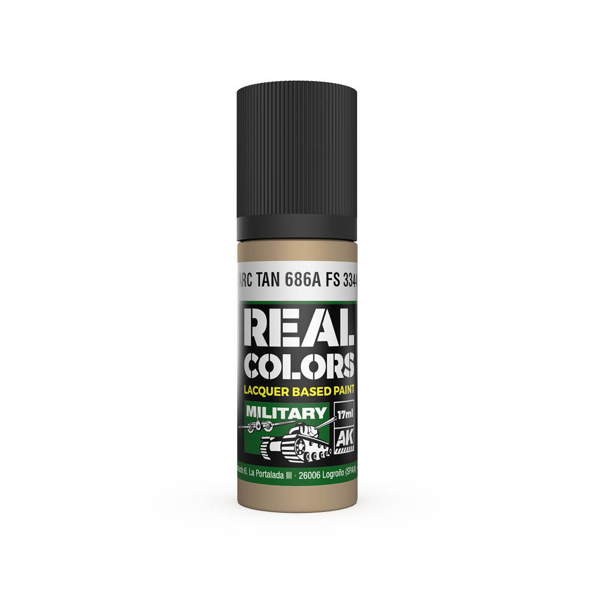 AK Interactive REAL COLORS Carc Tan 686A Fs 33446 17 ml.