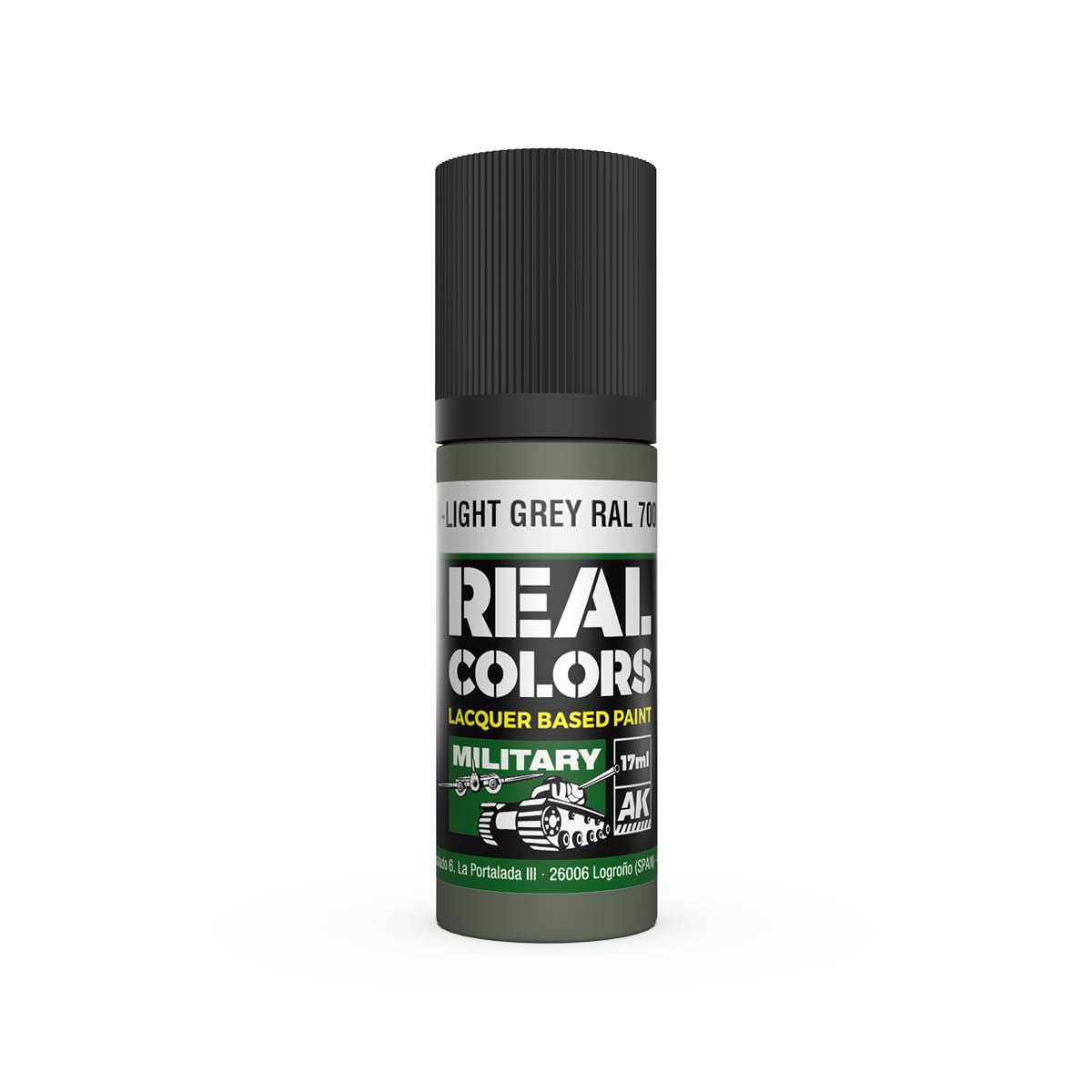 AK Interactive REAL COLORS Hellgrau-Light Grey Ral 7009 (Interior Color) 17 M