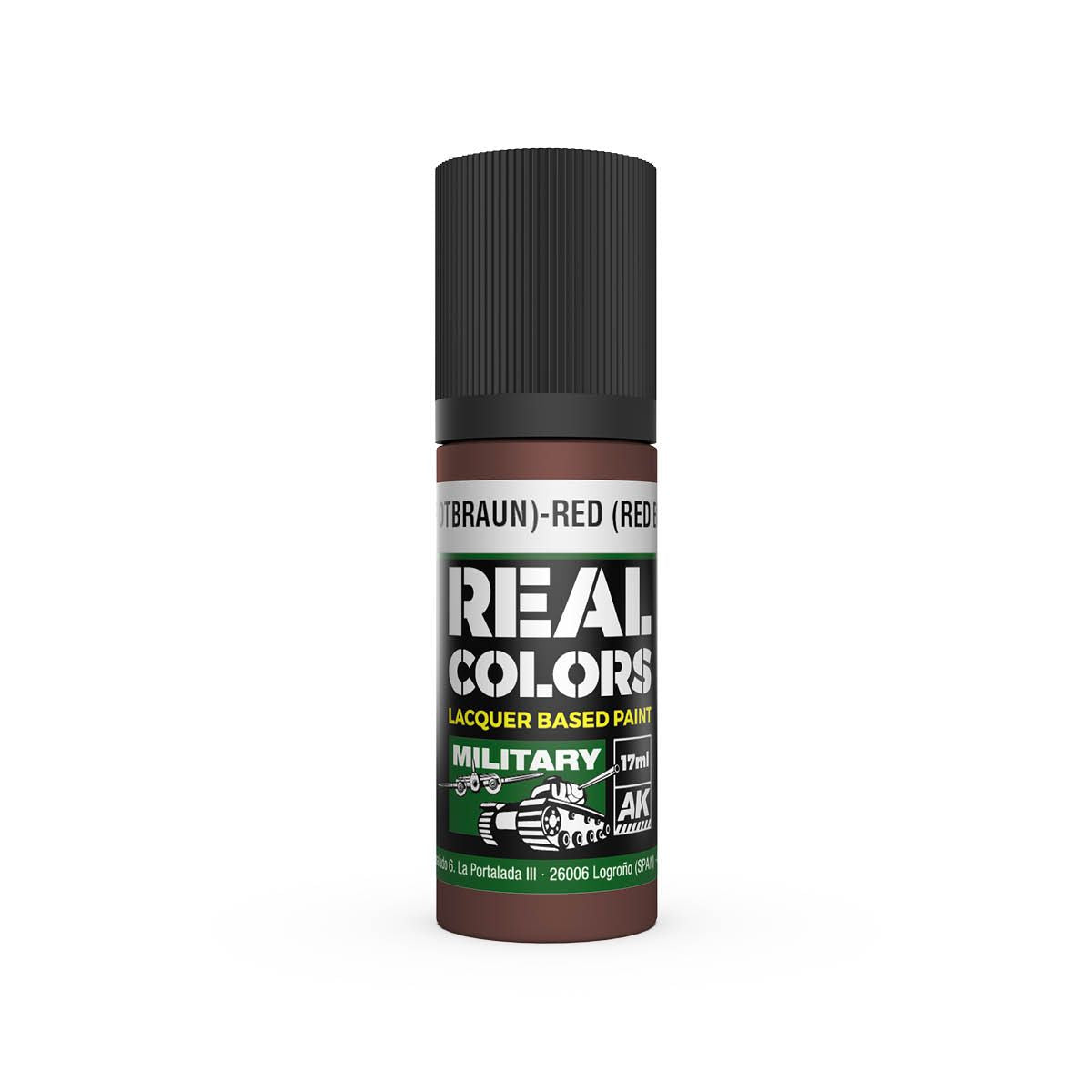AK Interactive REAL COLORS Rot (Rotbraun)-Red Brown Ral 8013 17 ml.