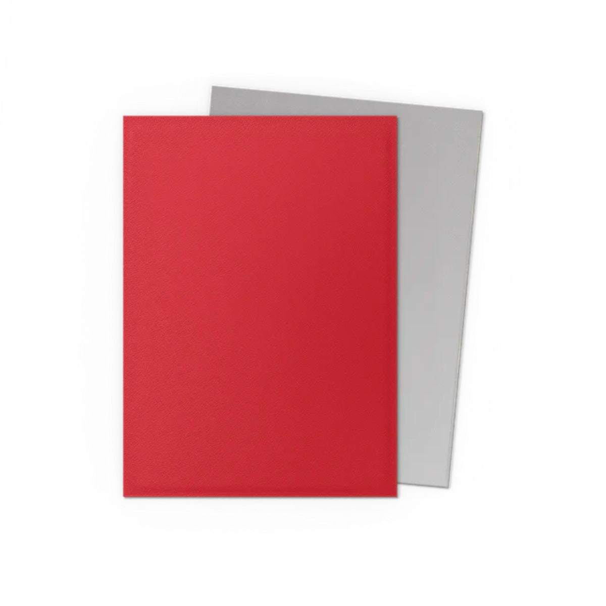 Dragon Shield Standard Size Dual Matte Sleeves - Crimson & Silver (100 Sleeves)