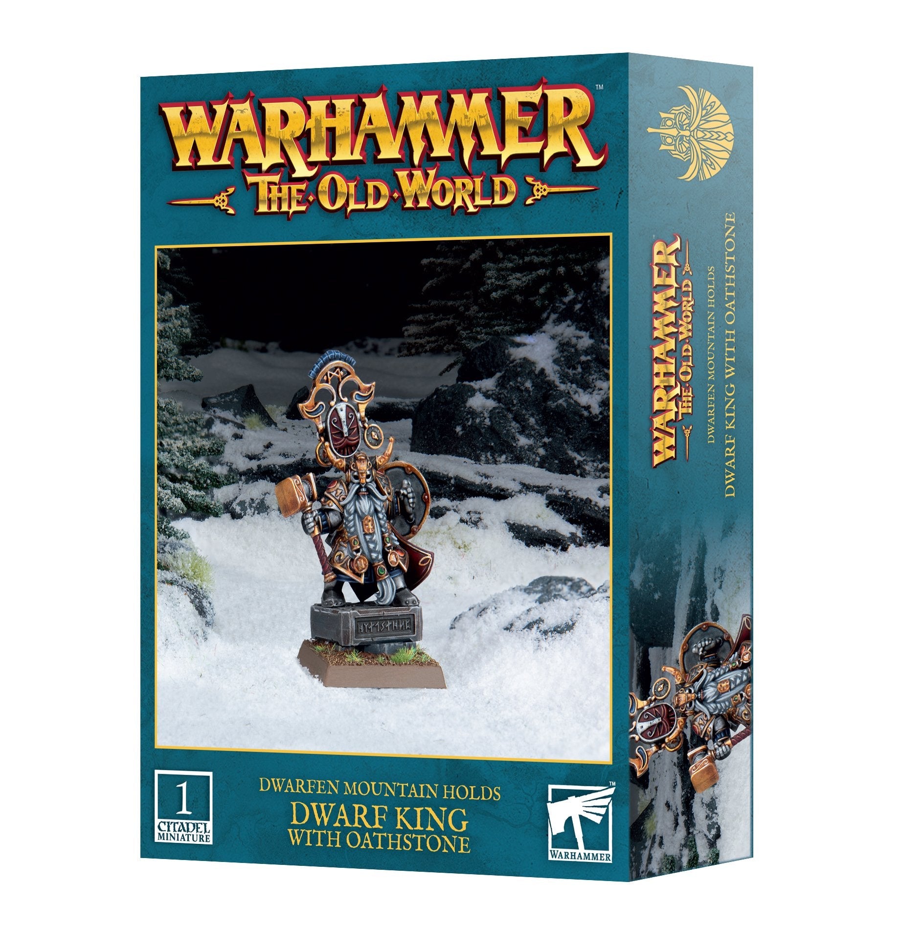 Warhammer The Old World Dwarfen Mountain Holds Dwarf King with Oathstone