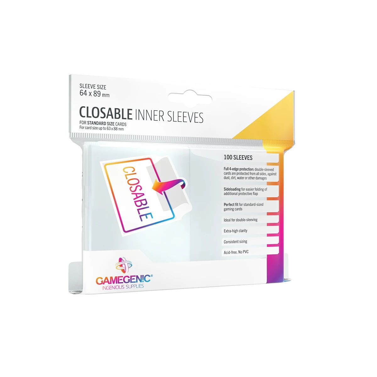 Gamegenic Closable Inner Sleeves Standard Size
