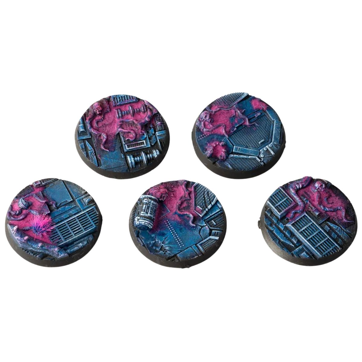 Gamers Grass Alien Infestation Bases, Round 40mm (x5)