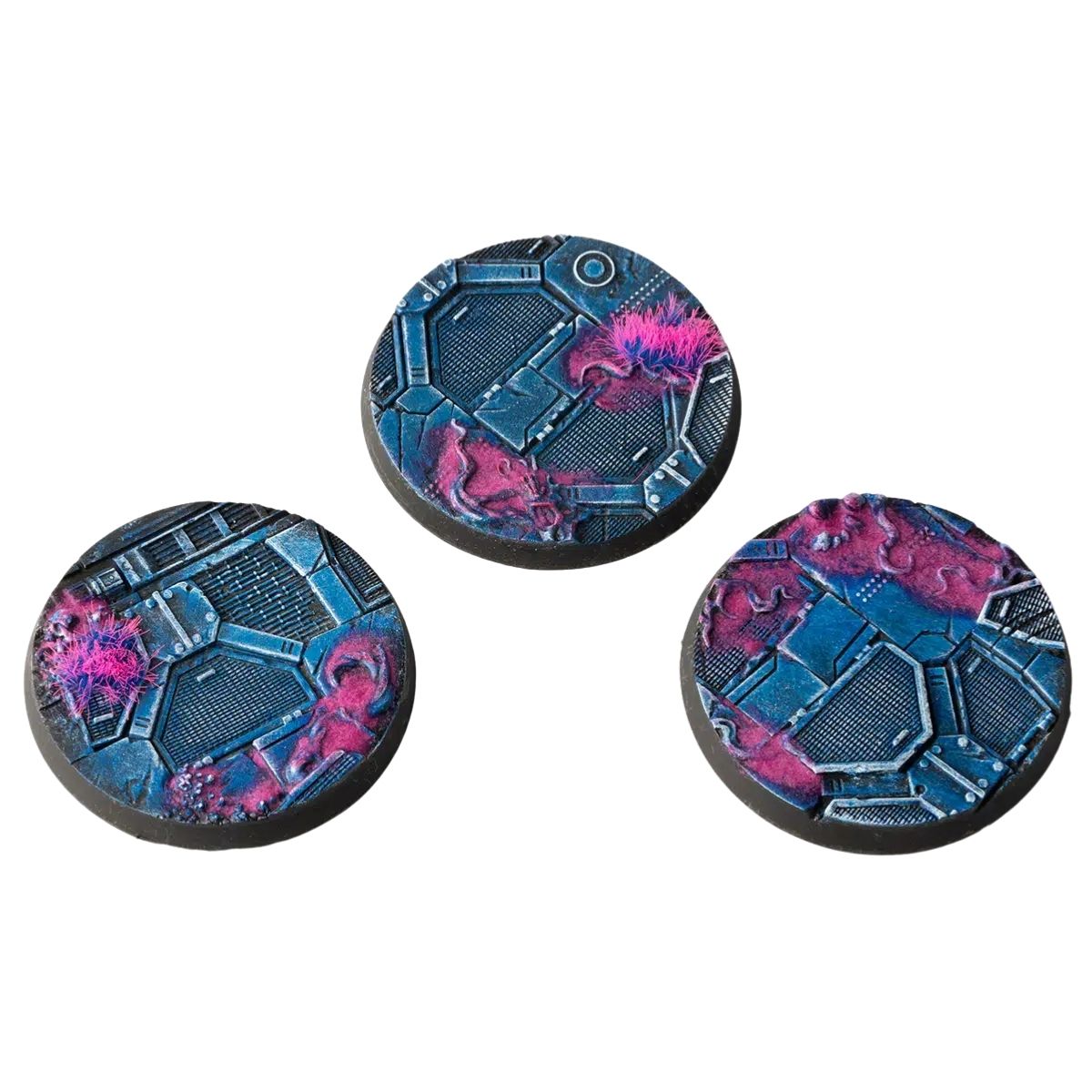 Gamers Grass Alien Infestation Bases, Round 50mm (x3)