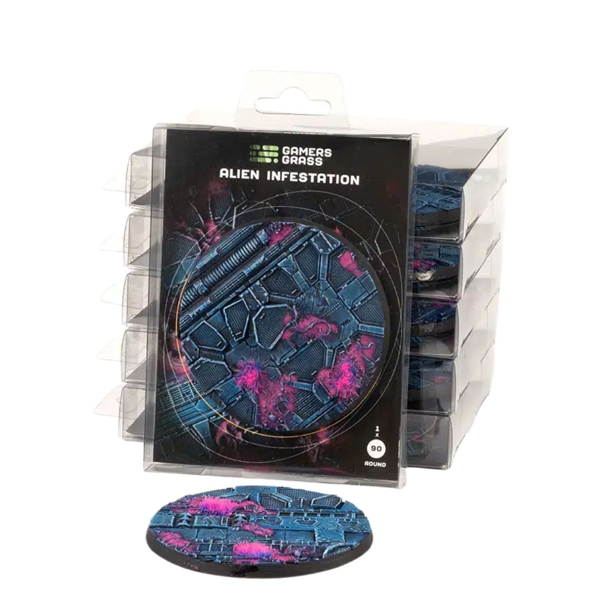 Gamers Grass Alien Infestation Bases, Round 90mm (x1)
