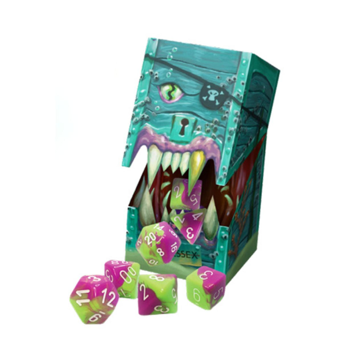 Hidden Wonders™ Individual Mystery Polyhedral 7-Die Set Türkis