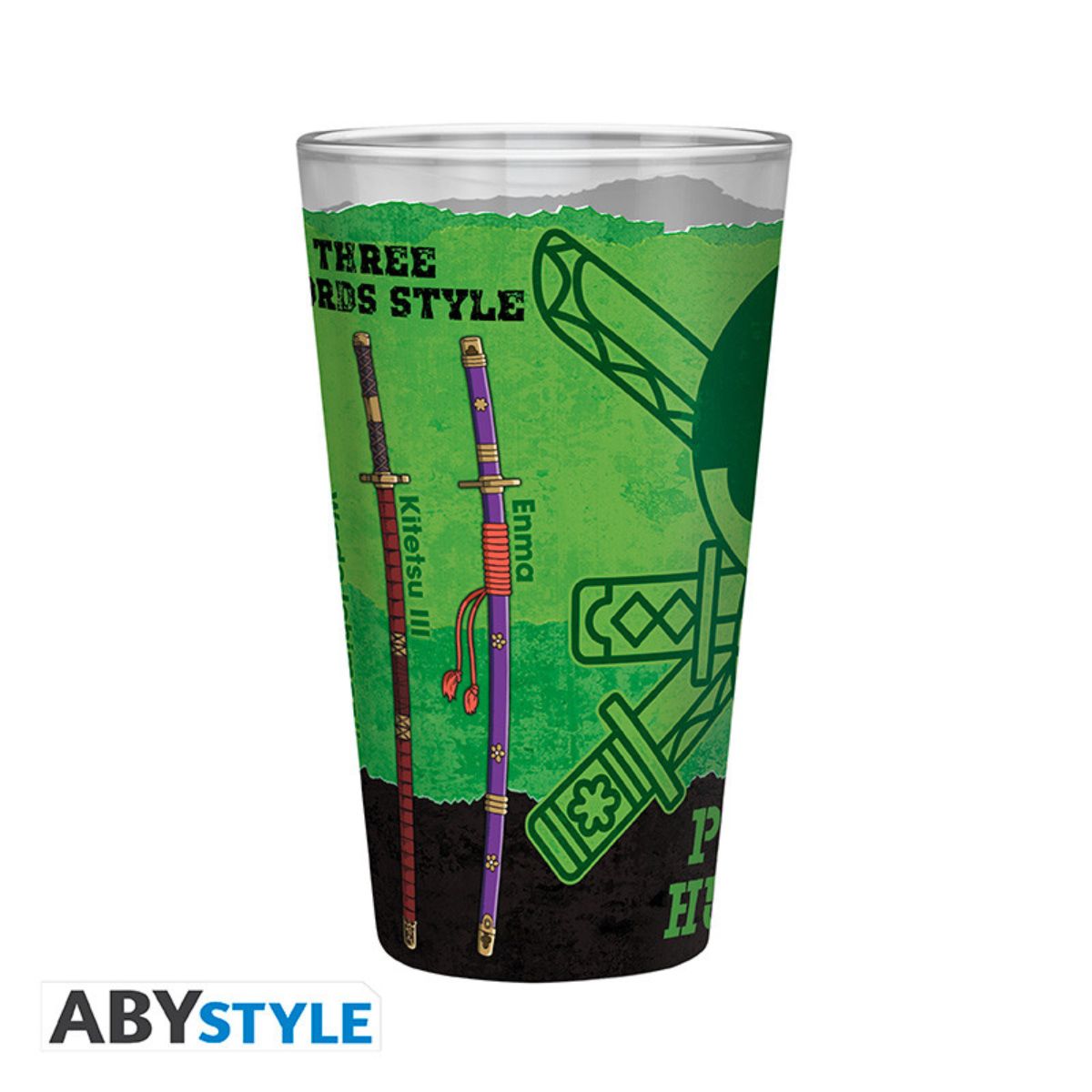 One Piece Large Glass 400ml Zoro