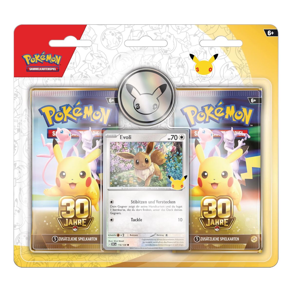 Pokémon 30 Jahre 2er-Pack-Blister Evoli Deutsch