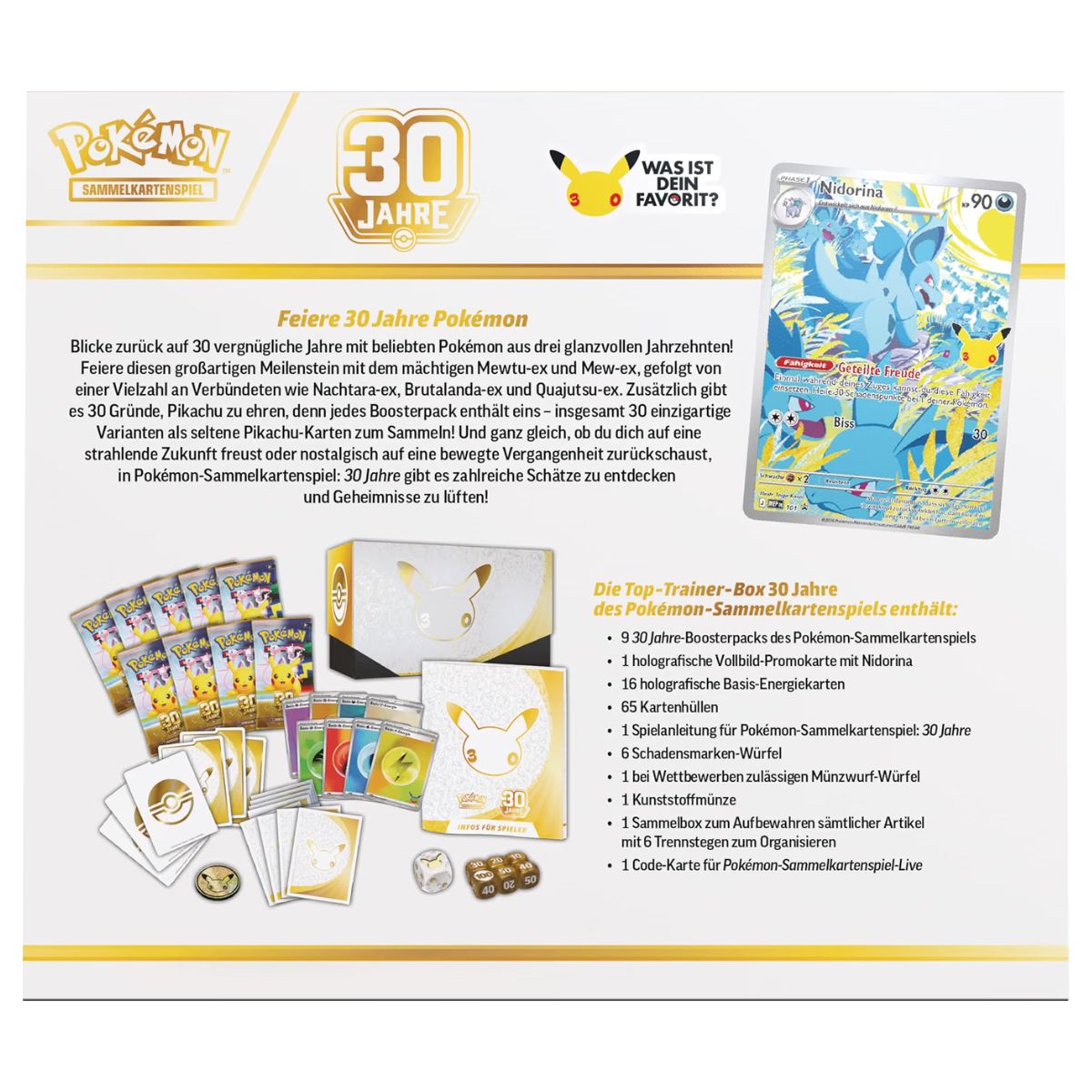 Pokémon 30 Jahre Top-Trainer-Box Deutsch