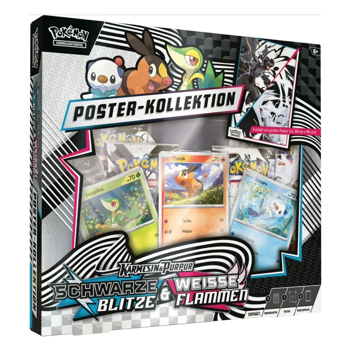 Pokémon Karmesin & Purpur Schwarze Blitze & Weiße Flamme Poster Kollektion Deutsch