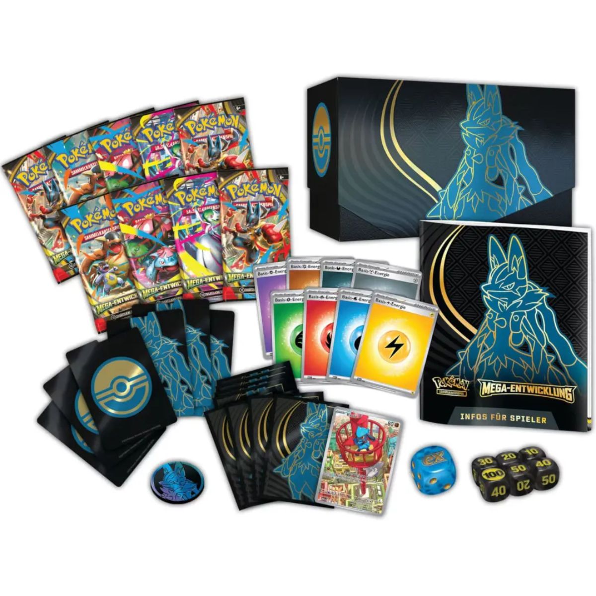 Pokémon Mega-Entwicklungen Lucario Top-Trainer Box Deutsch