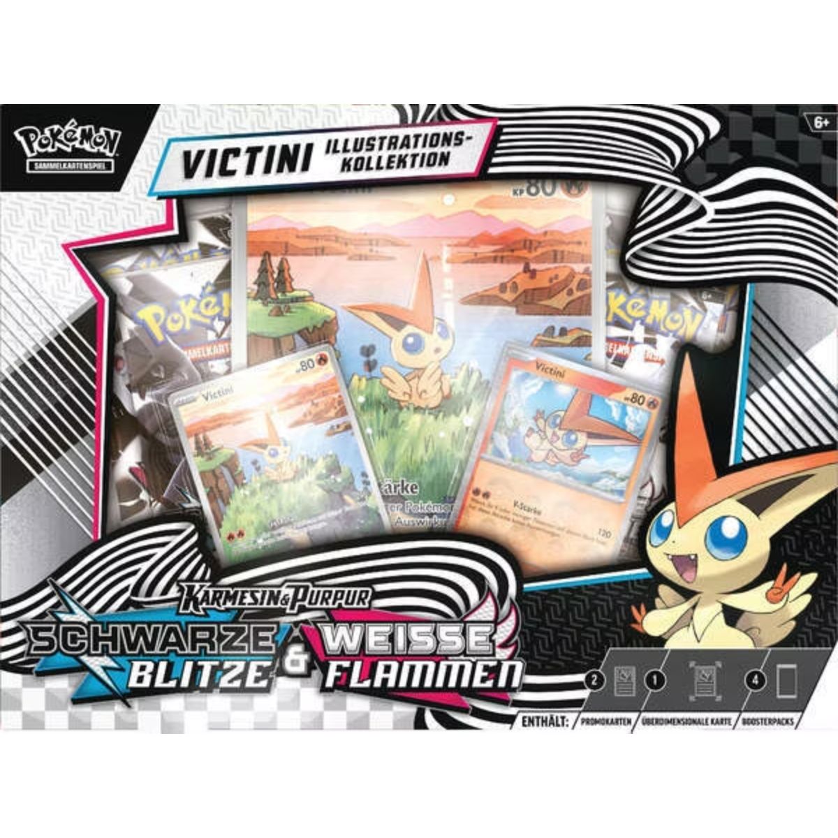 Pokémon Schwarze Blitze & Weiße Flamme Victini Illustrations-Kollektion Deutsch