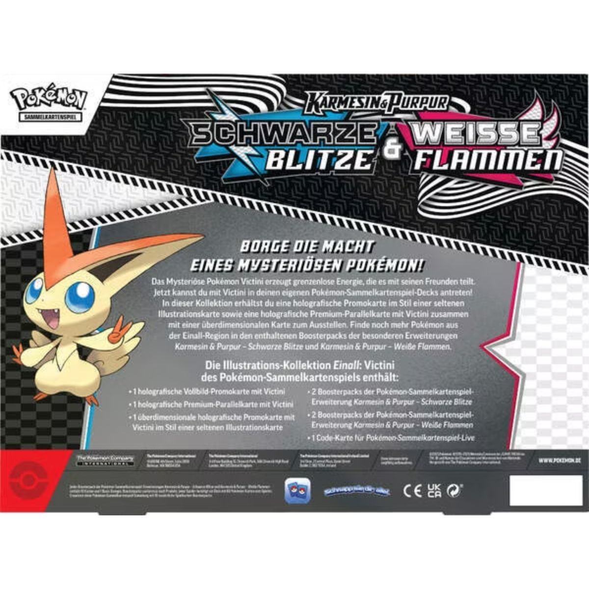 Pokémon Schwarze Blitze & Weiße Flamme Victini Illustrations-Kollektion Deutsch