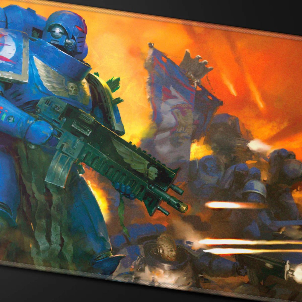 Warhammer 40.000 Space Marines Adeptus Astartes Stitched Edge Playmat