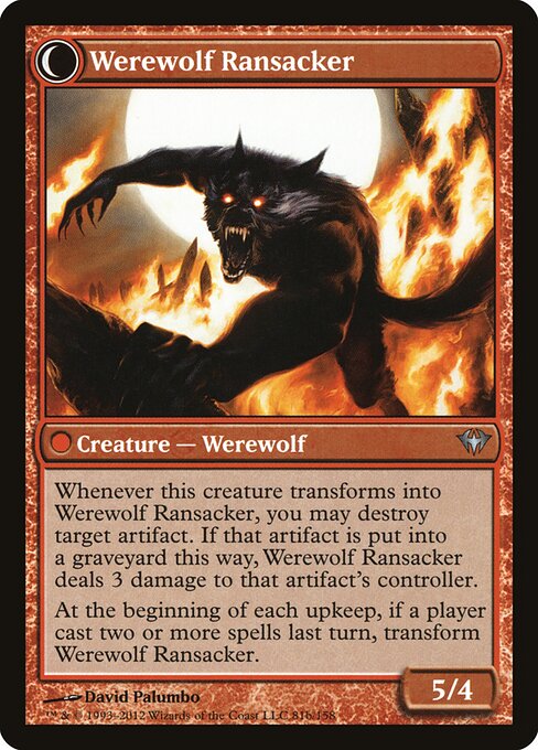 Afflicted Deserter // Werewolf Ransacker - Back Face